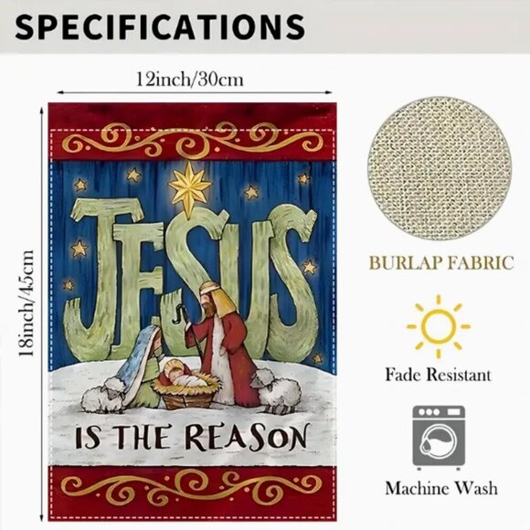 Jesus Is the Reason Yard Flag NWT - Picture 3 of 4